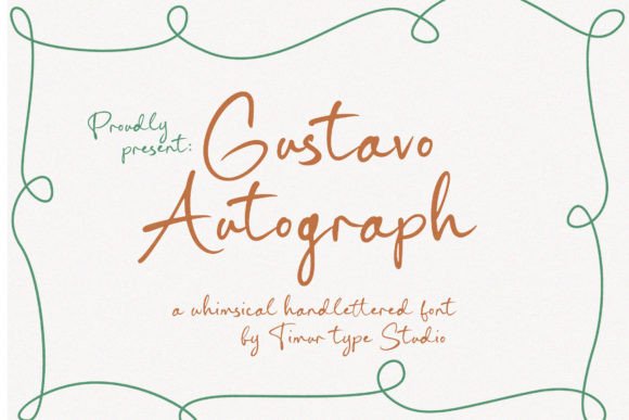 Gustavo Autograph: A Whimsical Typeface for Handmade Creations