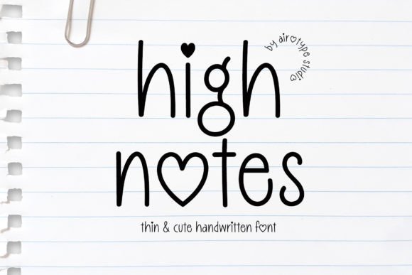 High Notes: A Playful Handwritten Typeface for Creative Branding