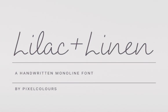 Lilac and Linen: A Handwritten Typeface for Editorial Design