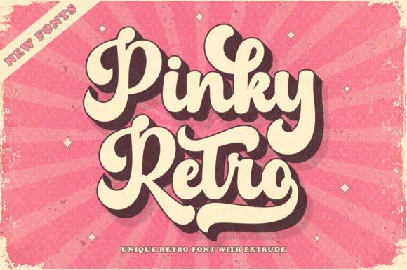 Pinky Retro Typeface: A Bold 60s Script for Modern Web Design